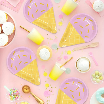 Ice Cream Shaped Paper Plates Pack of 10