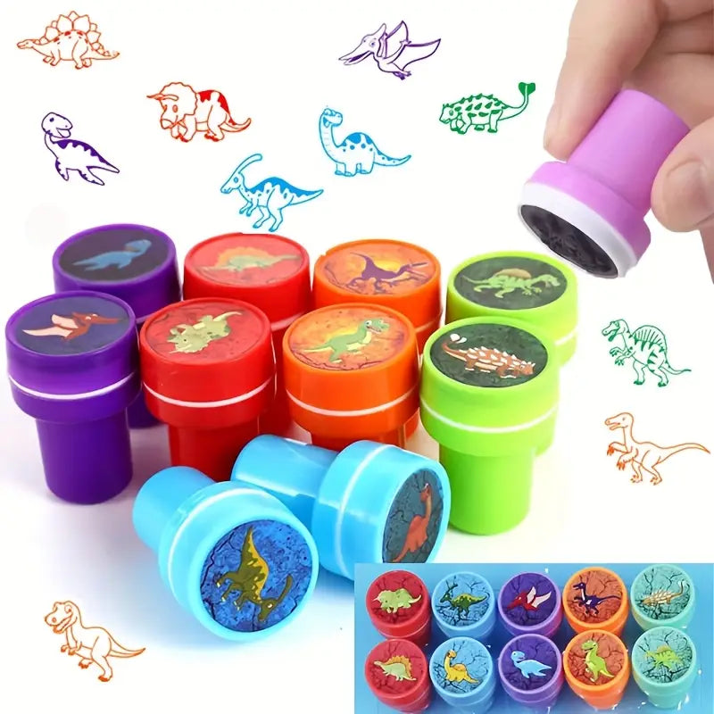 Mini Dinosaur Stamp Favors pack of 10