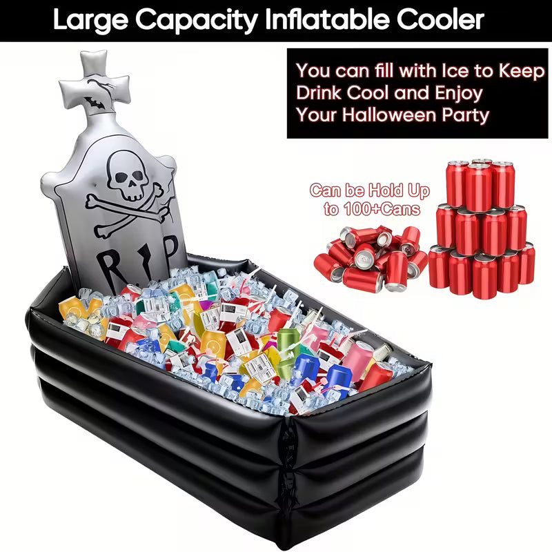 Inflatable PVC Graveyard Tombstone Drinks Holder