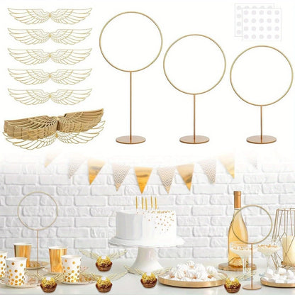 Harry Potter Iron Rings and Golden Snitch Wings Table Decor