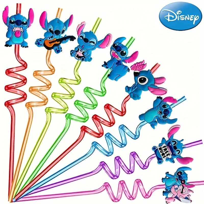 Disney Stitch Reusable Straws Pack of 8