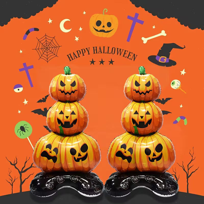 3-Tier Layered Pumpkin Standing Foil Balloon Pack of 2