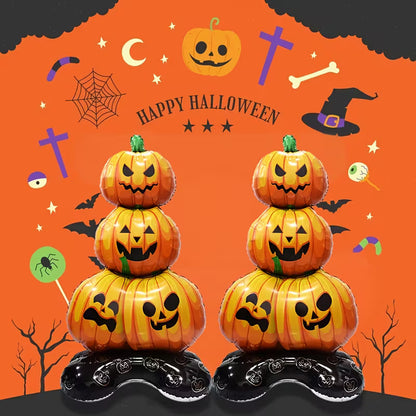 3-Tier Layered Pumpkin Standing Foil Balloon Pack of 2