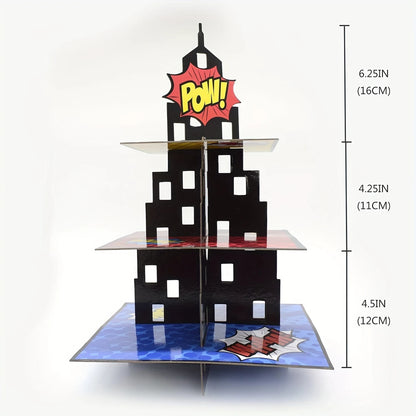 Superhero Party 3-Tier Dessert Stand