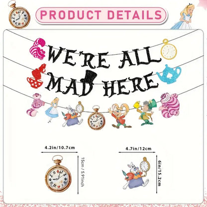 Disney Alice in Wonderland banner we are all mad here