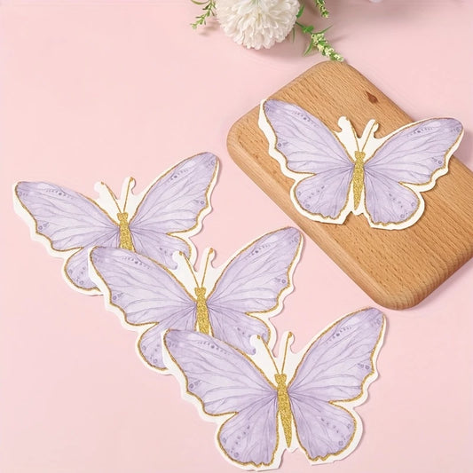 Butterfly Purple Theme Paper Napkins Pack of 20
