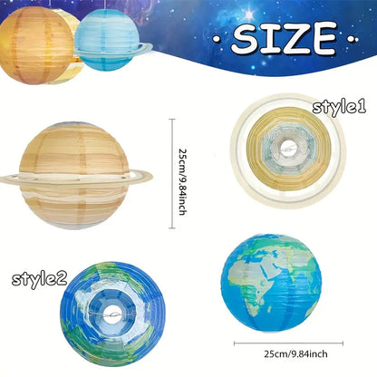 Outer Space Party Decorations Hanging Paper Lanterns Pack of 8