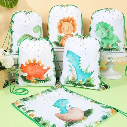 Cute Dinosaur Drawstring Bags Pack of 12