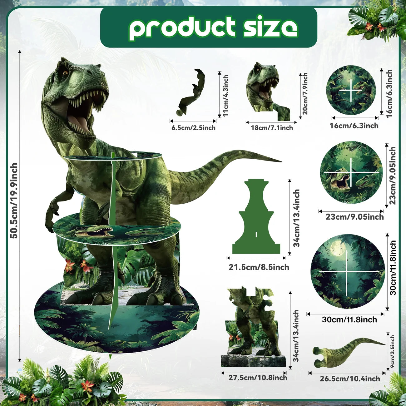 Dinosaur T-Rex Cupcake Stand