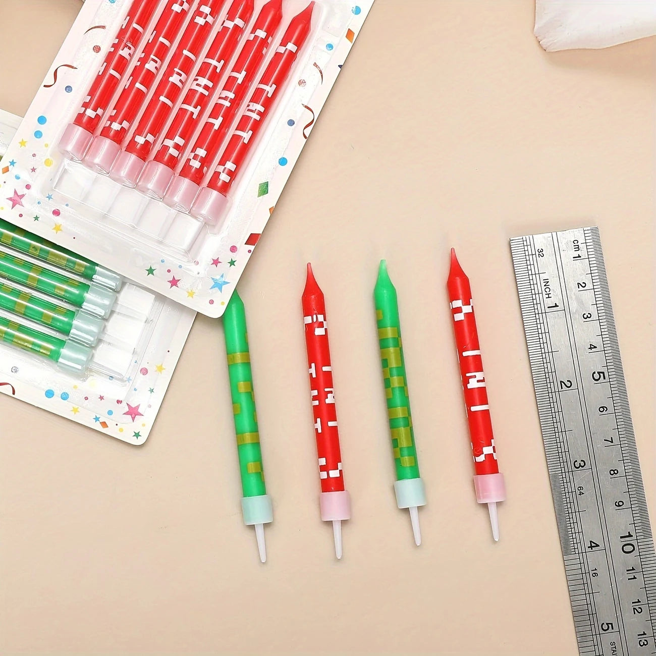 Minecraft TNT Themed Birthday Candles Pack of 12