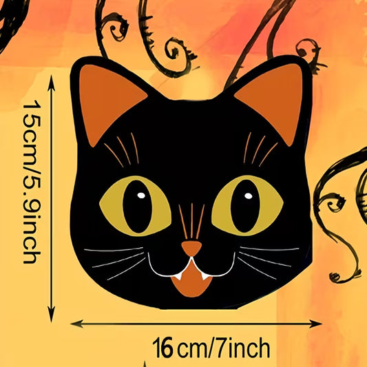 Halloween Black Cat Shaped Paper Napkins Pack of 16