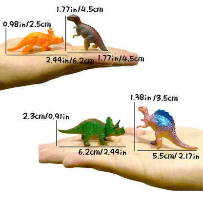 Vibrant Plastic Dinosaur Figures Pack of 80