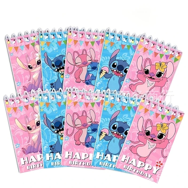 Stitch & Angel Mini Notebook Favors Pack of 10
