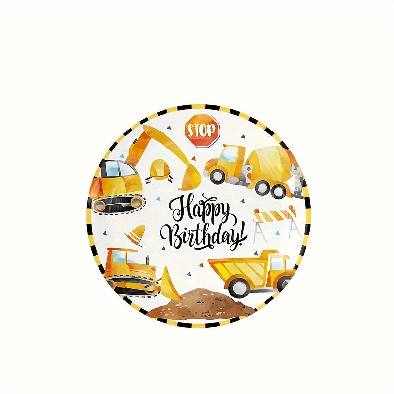 Construction Birthday Party Tableware For 10 Guests