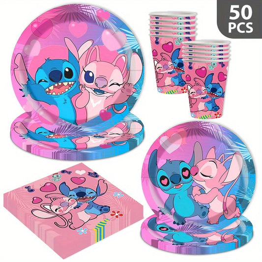 Stitch and Angel Tableware Set for 10 Guests