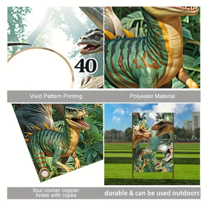 Dinosaur Prehistoric Forest Carnival Throw Game Banner