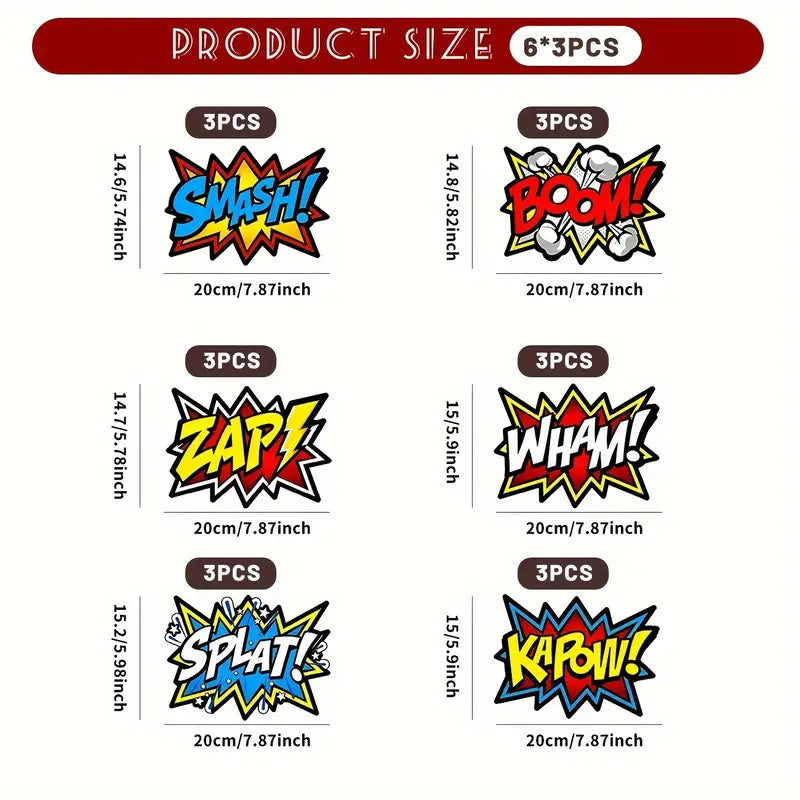 Superhero Paper Cut Out Wall Decor Pack of 6