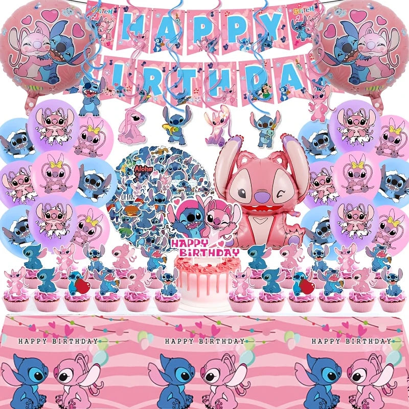 Angel Stitch Themed Birthday Party Decor Set