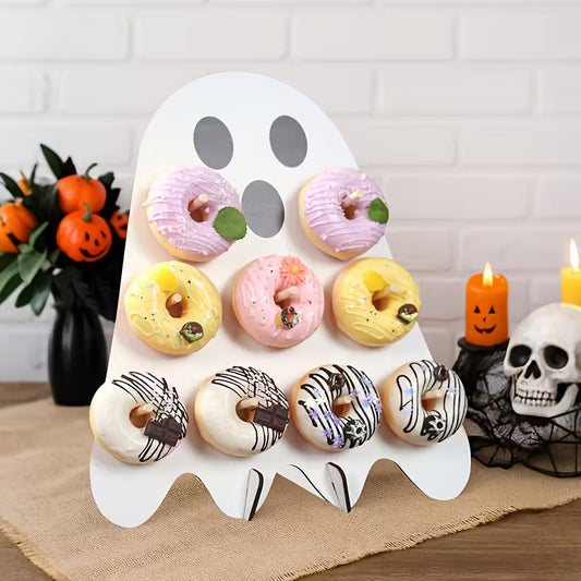 Ghost Design Wooden Donut Stand