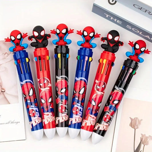 Spiderman Set of Multi-Color Pens Pack of 6