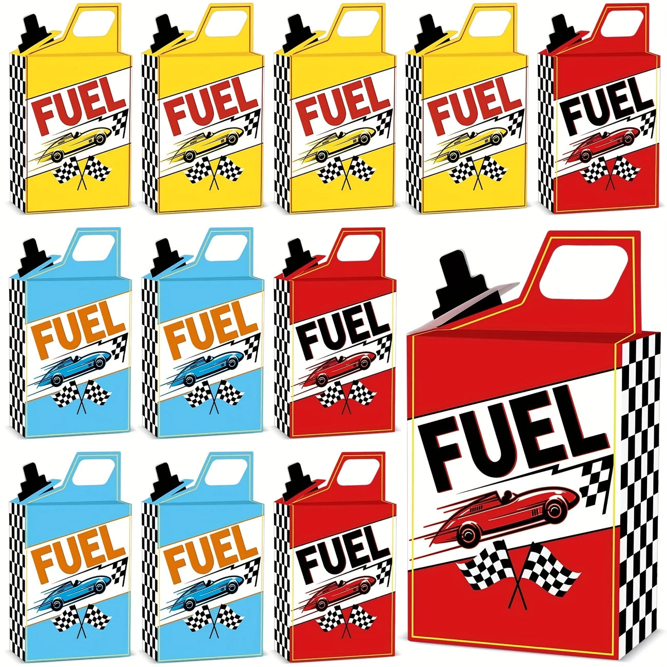 Race Car Fuel Can Treat Boxes Pack of 12