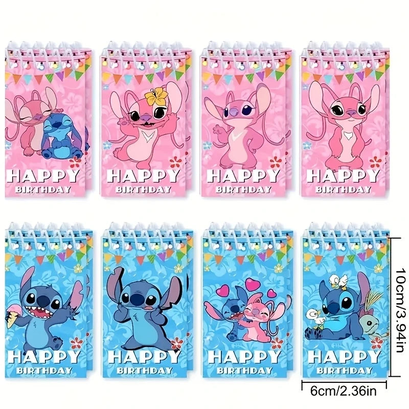 Stitch & Angel Mini Notebook Favors Pack of 10