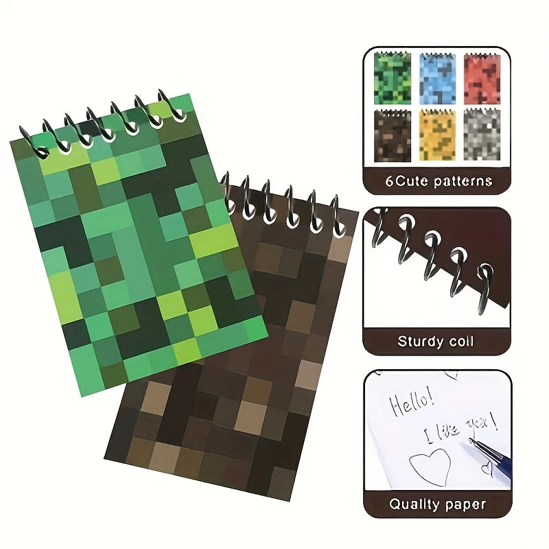 Minecraft Mini Pixel Notepads Pack of 12