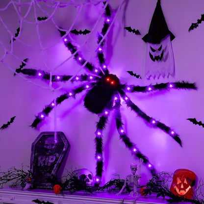 Giant Glowing Spider Decoration with Bendable Legs