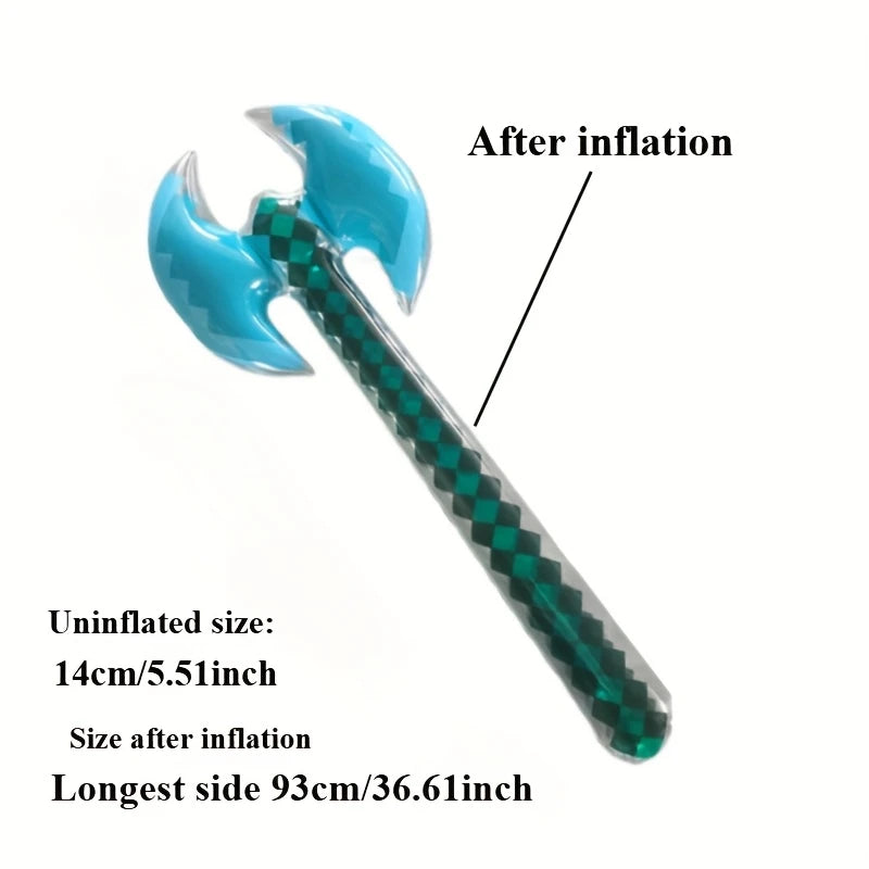 Minecraft Giant Inflatable Pixel Axe 2 Prop Set of 2
