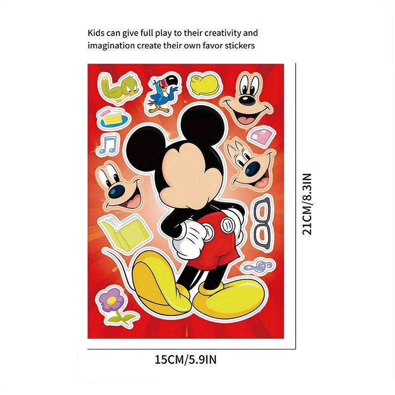 Disney Character Mickey Mouse and Friends DIY Sticker Sheets Pack of 12