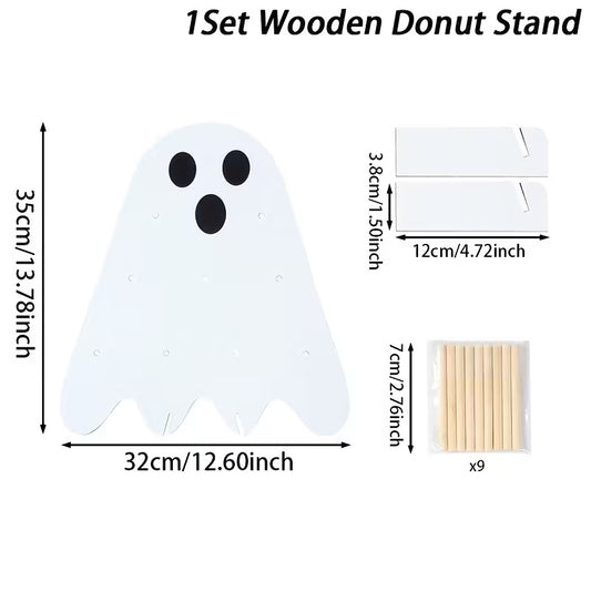 Ghost Design Wooden Donut Stand
