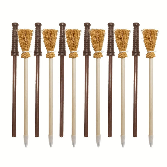 Harry Potter Wizard-Themed Pencils and Broom Pens Set of 6