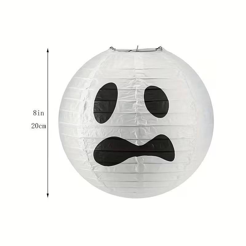 Halloween Ghostly Faces Lanterns Pack of 12