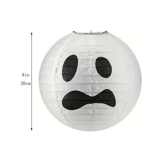 Halloween Ghostly Faces Lanterns Pack of 12