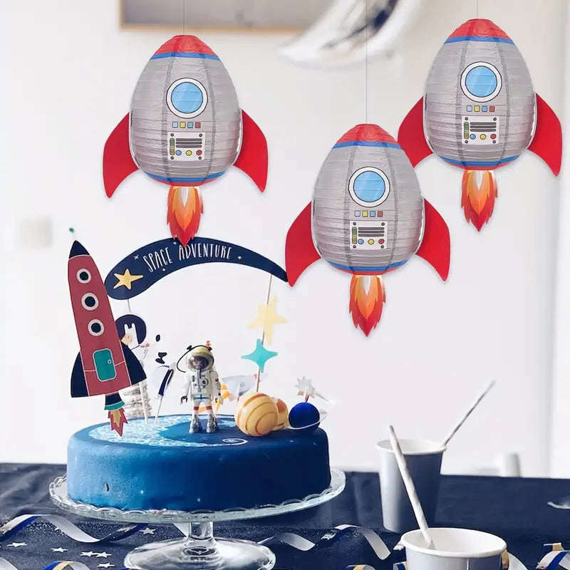 Rocket-shaped Paper Lanterns Pack of 2
