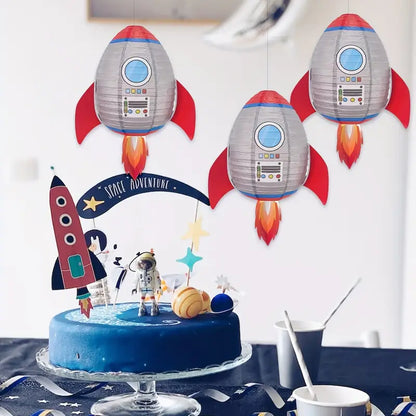 Rocket-shaped Paper Lanterns Pack of 2