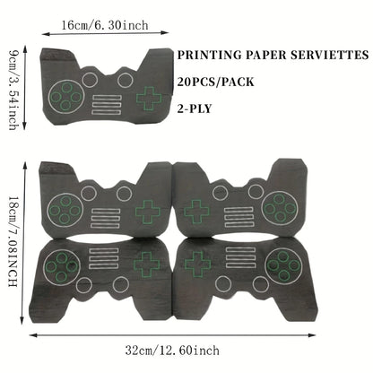 Game Controller Shape Napkins Pack of 20