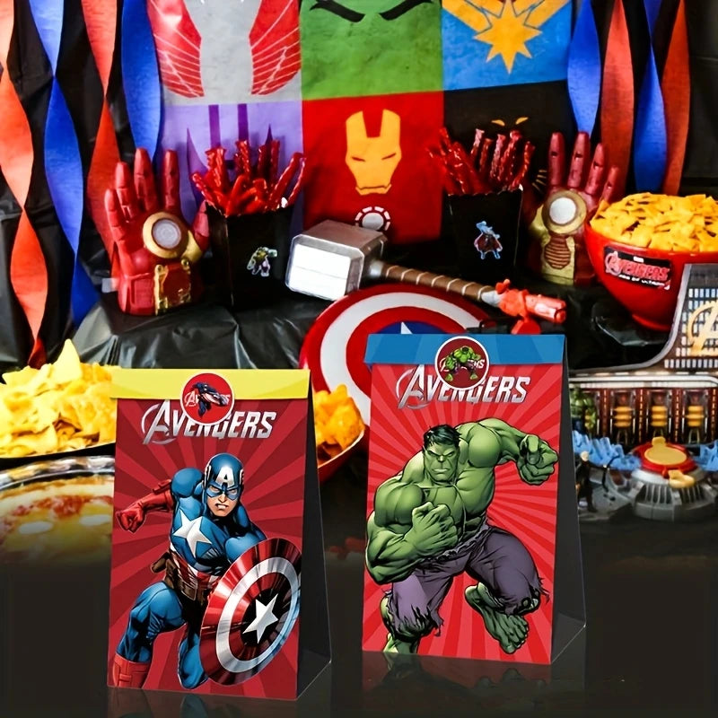 Marvel Avengers Paper Bags with Stickers Pack of 12