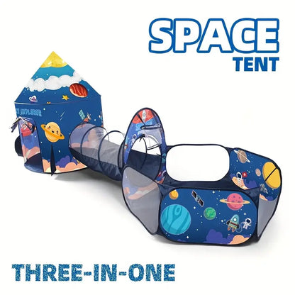 Space Play Tent Set Crawl Tunnel & Ball Pit