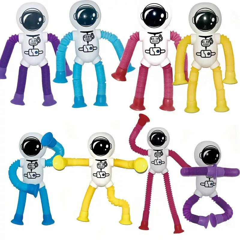 Astronaut Robot Telescopic Toy Favor Pack of 4