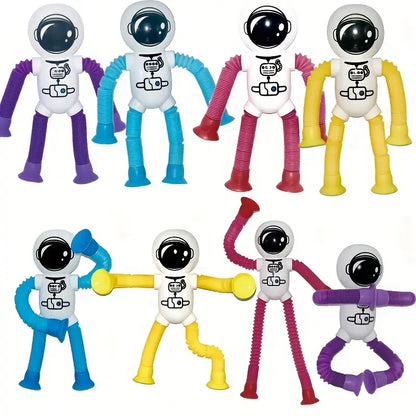 Astronaut Robot Telescopic Toy Favor Pack of 4