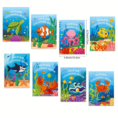 Ocean Colouring Book Pack of 8