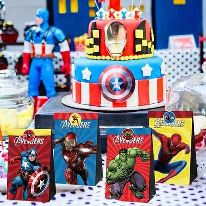Marvel Avengers Paper Bags with Stickers Pack of 12