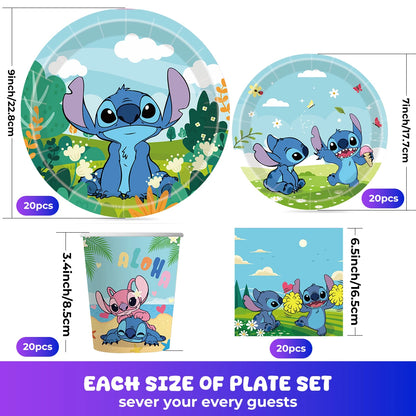 Stitch Party Tableware 3 Set for 20 guests