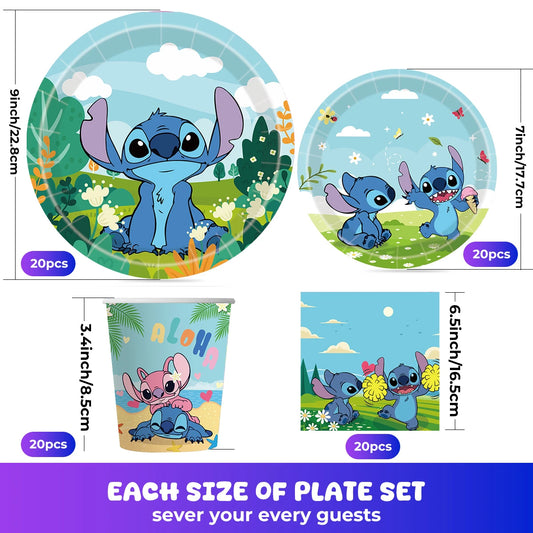Stitch Party Tableware 3 Set for 20 guests