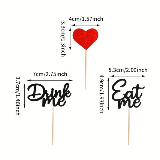 Wonderland Cupcake Toppers pack of 24