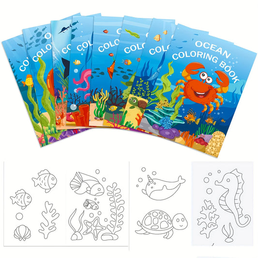 Ocean Colouring Book Pack of 8