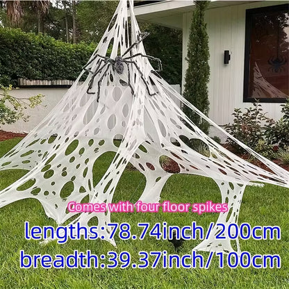 Stretchable Halloween Spider Web Decoration