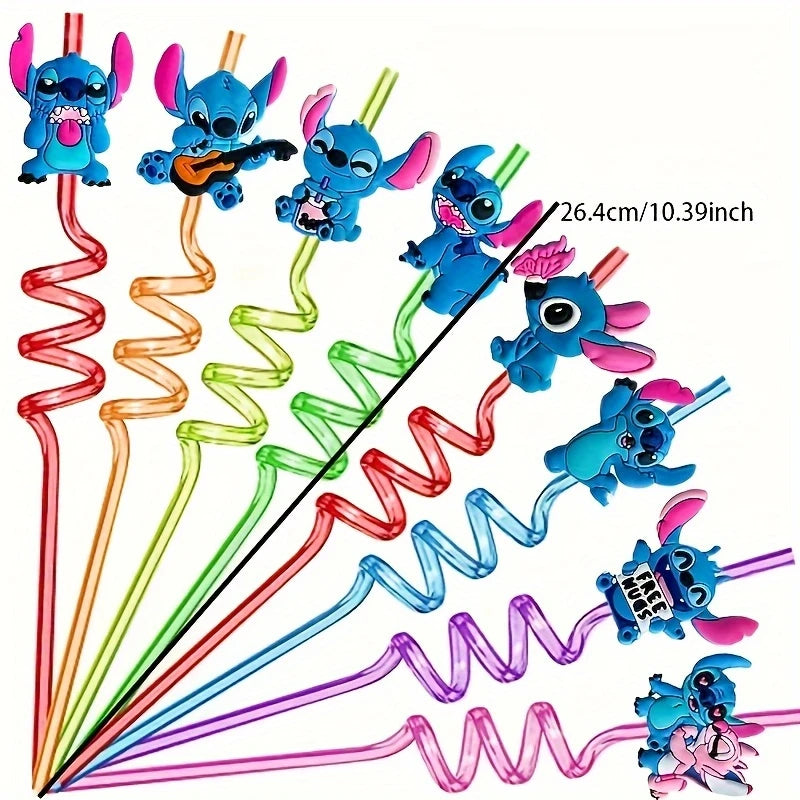 Disney Stitch Reusable Straws Pack of 8