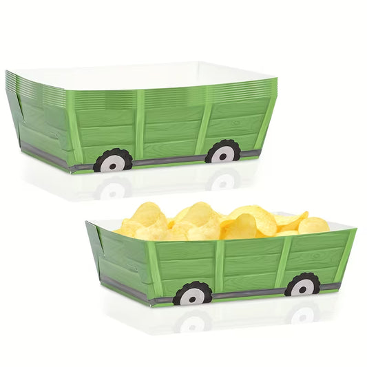 Farm Tractor Theme Paper Snack Trays Pack of 10